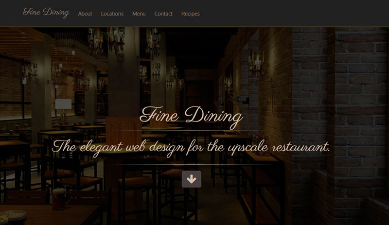 Fine Dining Website