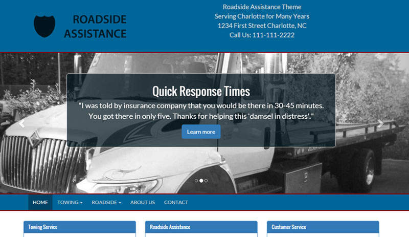 Towing Roadside Assistance Website
